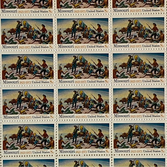 Missouri Stamps 1821 - 1971 US SCOTT 1426 Full Sheet Of 50 8 Cent MNH Vintage - Picture 12 of 12